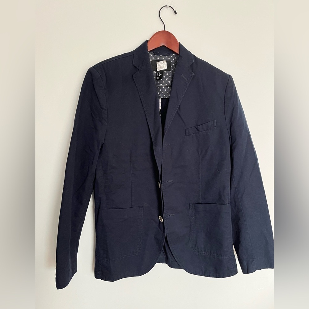 H&M Navy Blazer Jacket size 40 R for men - Picture 2 of 5